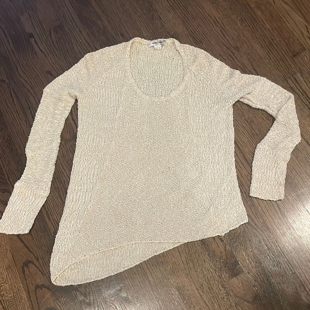 Helmet Lang Boucle Knit acre Neck Sweater. SZ S